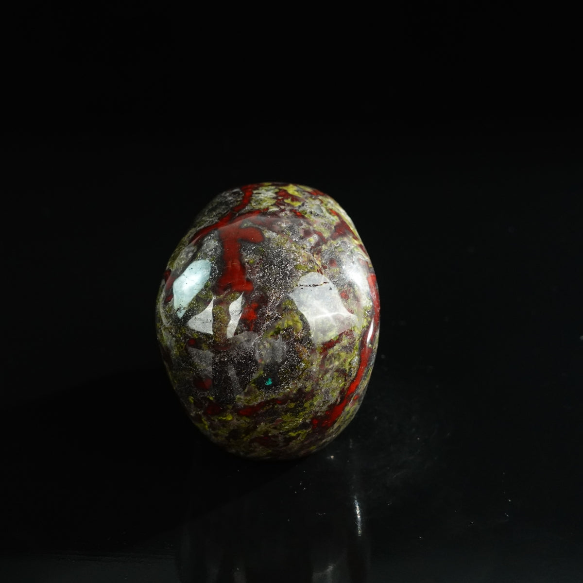 3.0" Dragon Blood Jasper Crystal Skull Carving - Unique Piece #DB01