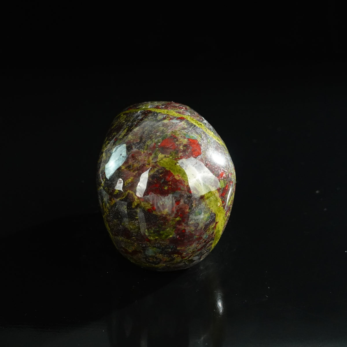 3.0" Dragon Blood Jasper Crystal Skull Carving - Unique Piece #DB02