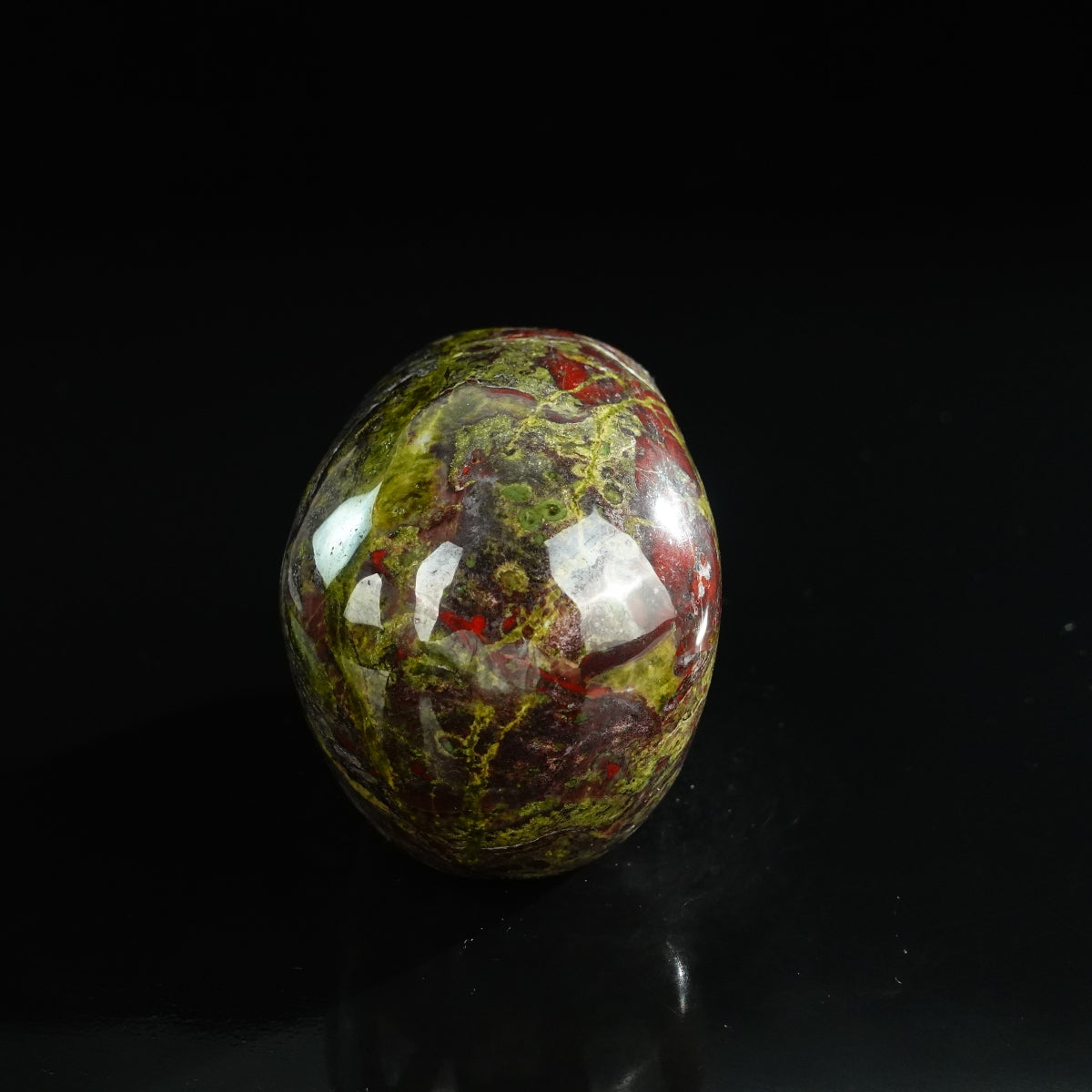 3.0" Dragon Blood Jasper Crystal Skull Carving - Unique Piece #DB03