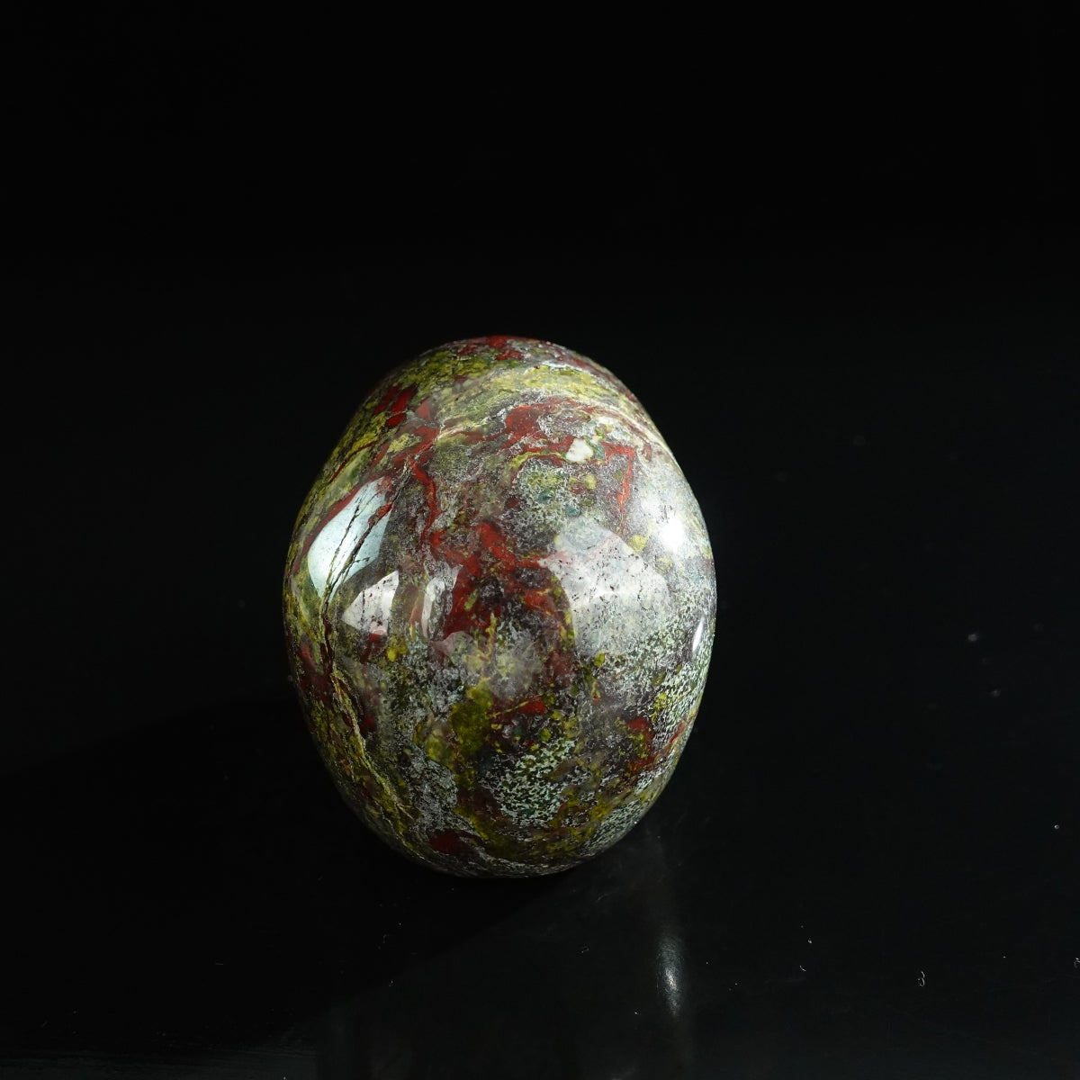 3.0" Dragon Blood Jasper Crystal Skull Carving - Unique Piece #DB04