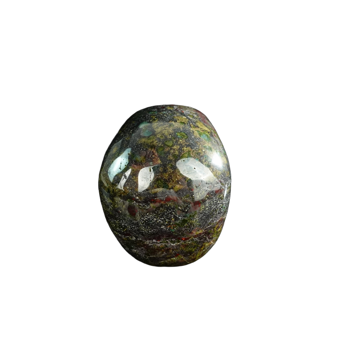3.0" Dragon Blood Jasper Crystal Skull Carving - Unique Piece #DB05