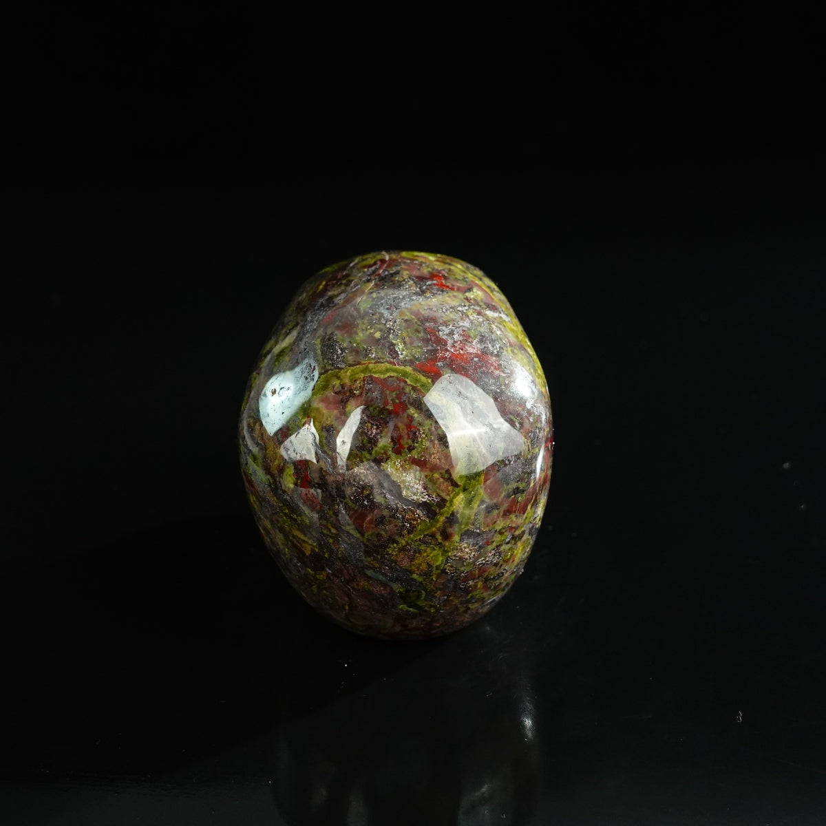 3.0" Dragon Blood Jasper Crystal Skull Carving - Unique Piece #DB06