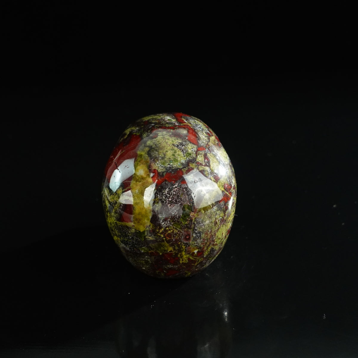 3.0" Dragon Blood Jasper Crystal Skull Carving - Unique Piece #DB07