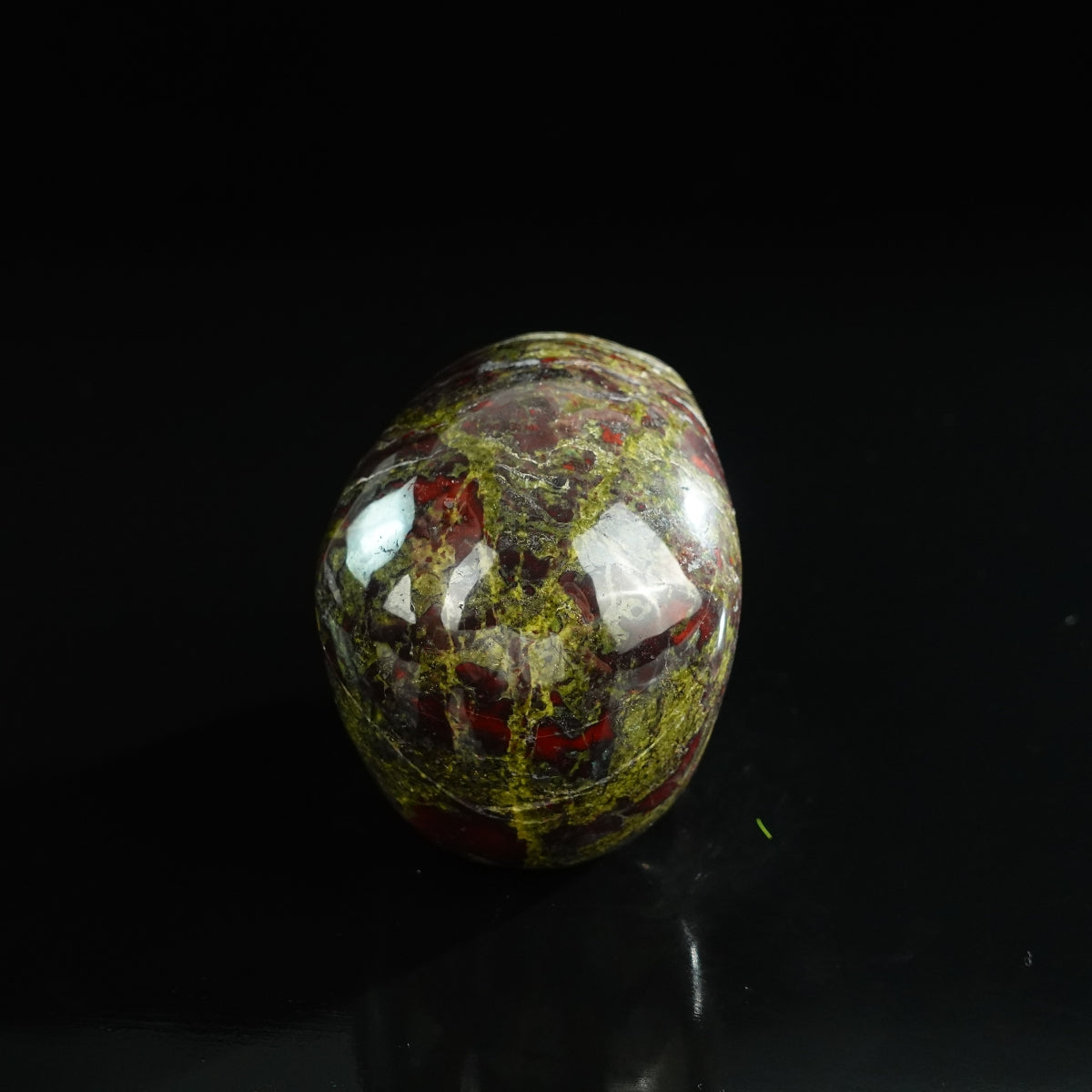 3.0" Dragon Blood Jasper Crystal Skull Carving - Unique Piece #DB08