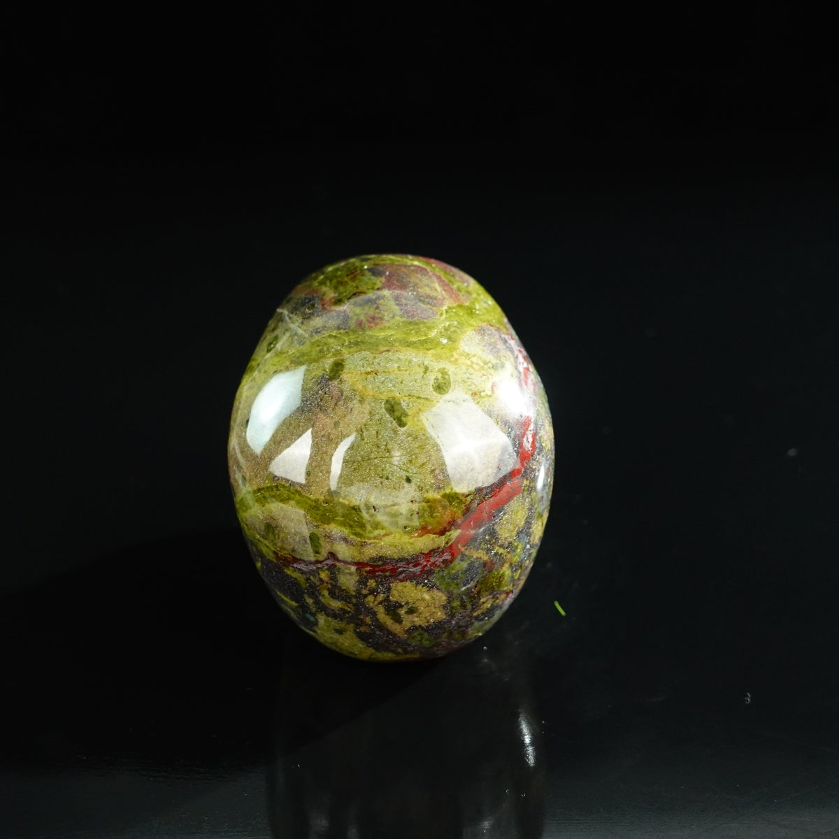 3.0" Dragon Blood Jasper Crystal Skull Carving - Unique Piece #DB09