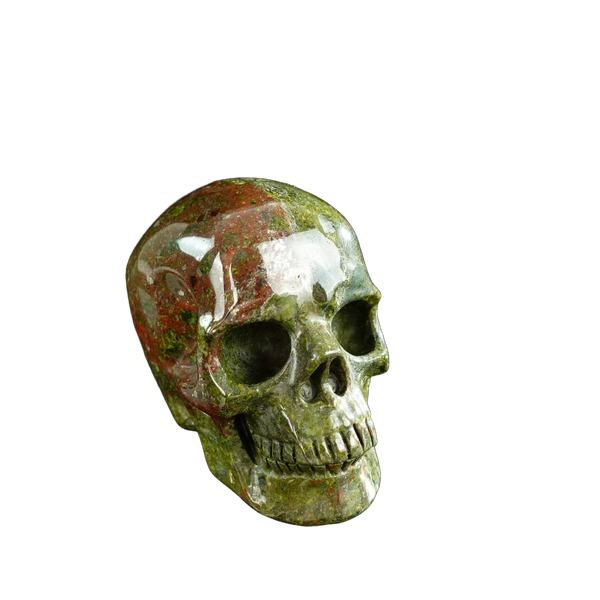 3.0" Dragon Blood Jasper Crystal Skull Carving - Unique Piece #DB10 - alternate view