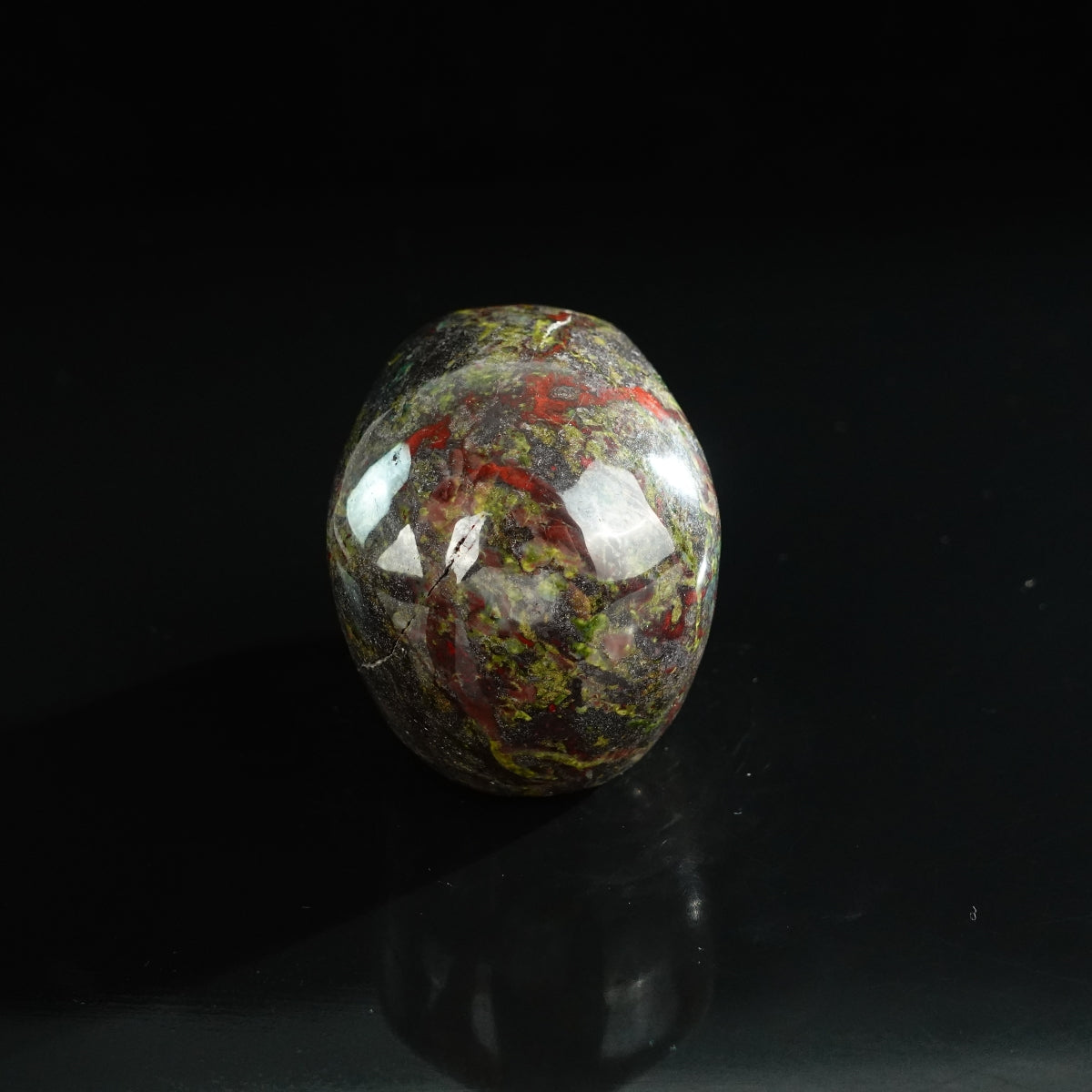 3.0" Dragon Blood Jasper Crystal Skull Carving - Unique Piece #DB12