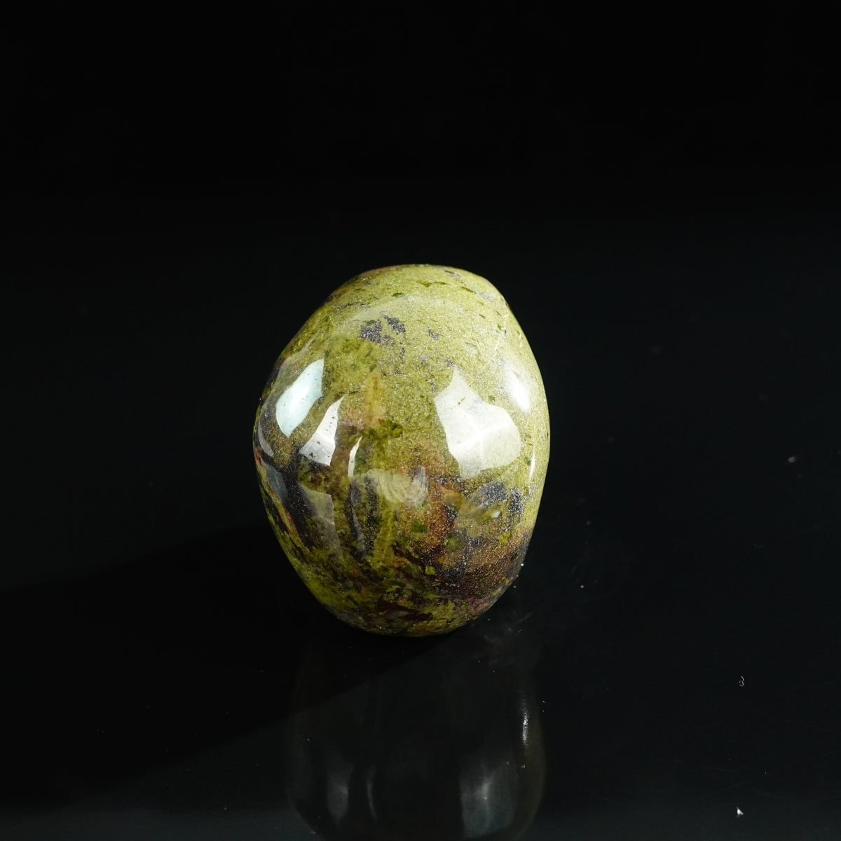 3.0" Dragon Blood Jasper Crystal Skull Carving - Unique Piece #DB13