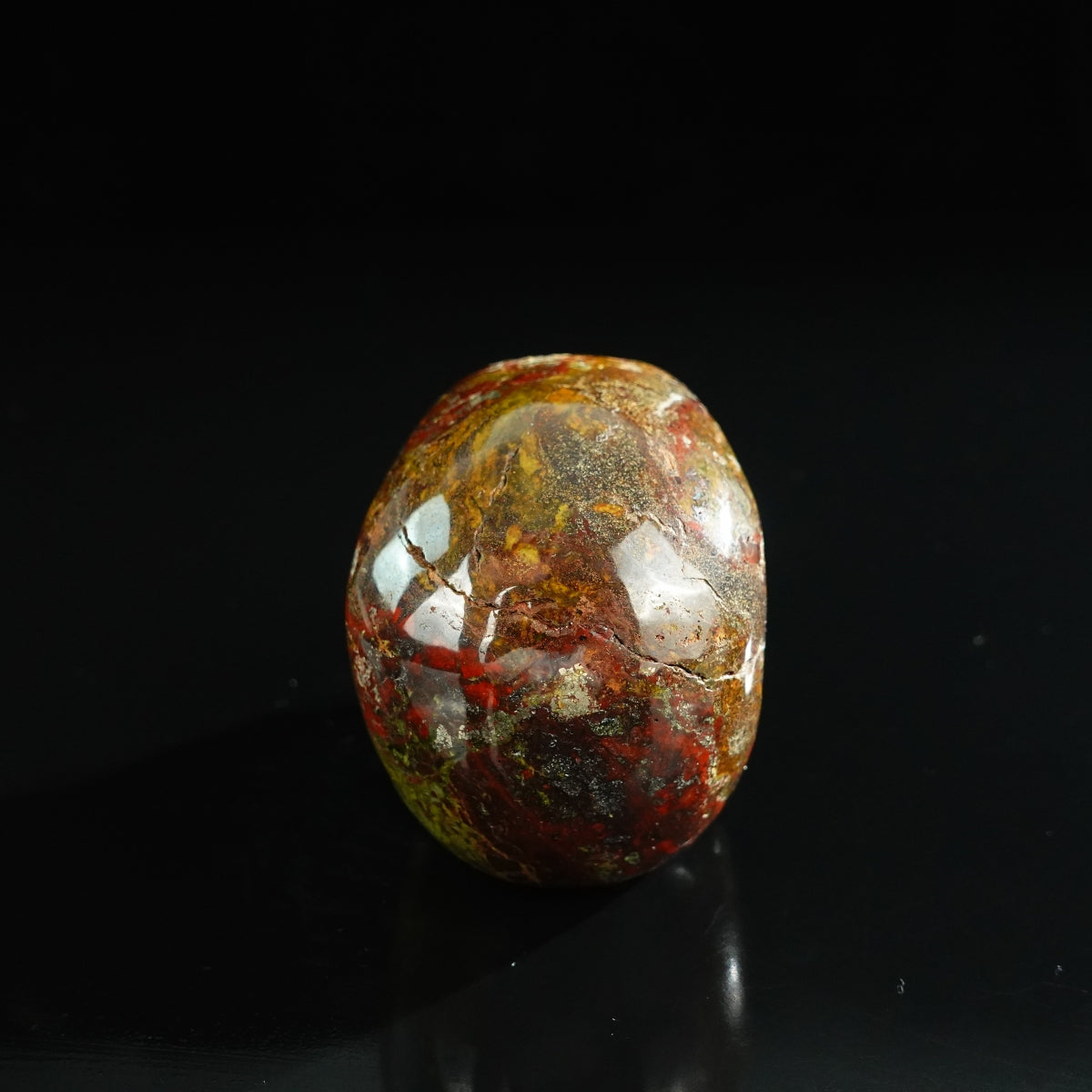 3.0" Dragon Blood Jasper Crystal Skull Carving - Unique Piece #DB14