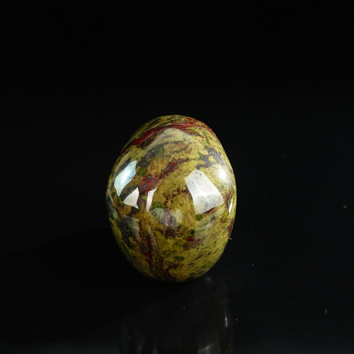 3.0" Dragon Blood Jasper Crystal Skull Carving - Unique Piece #DB15