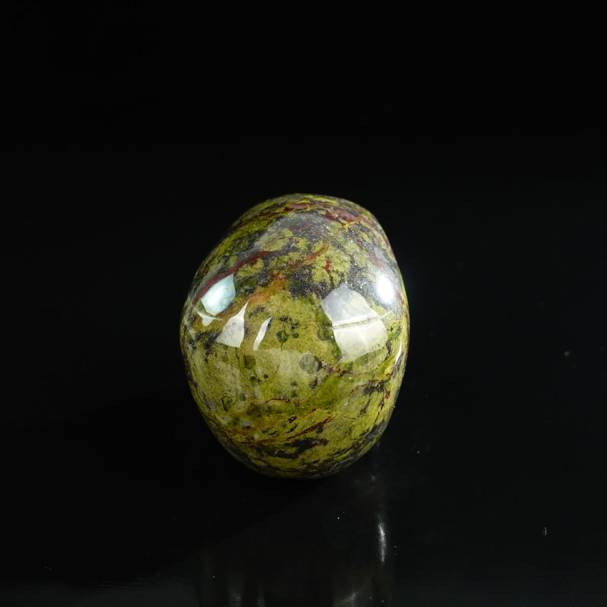 3.0" Dragon Blood Jasper Crystal Skull Carving - Unique Piece #DB16