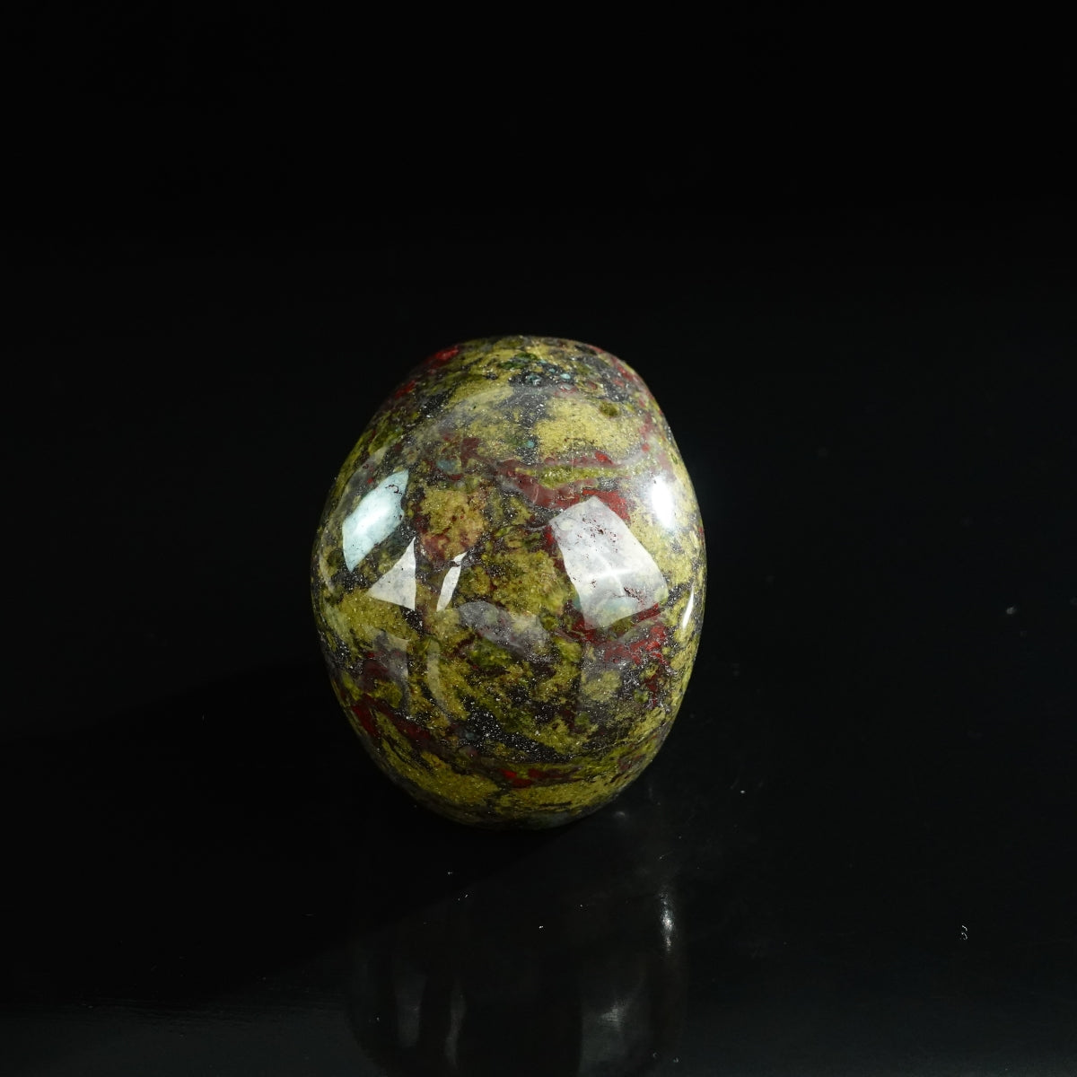 3.0" Dragon Blood Jasper Crystal Skull Carving - Unique Piece #DB18