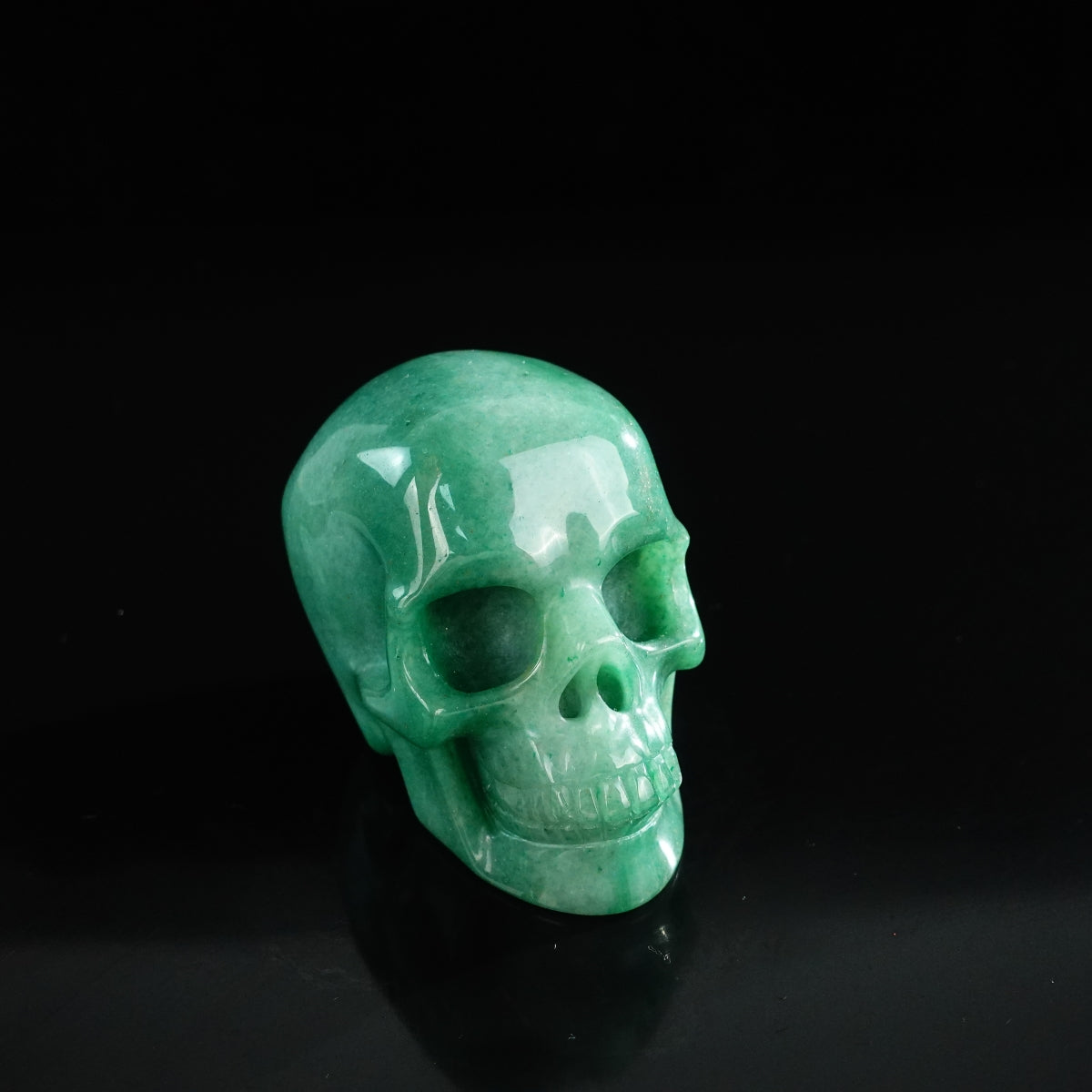 3.0" Green Aventurine Crystal Skull Carving - Unique Piece #GA01