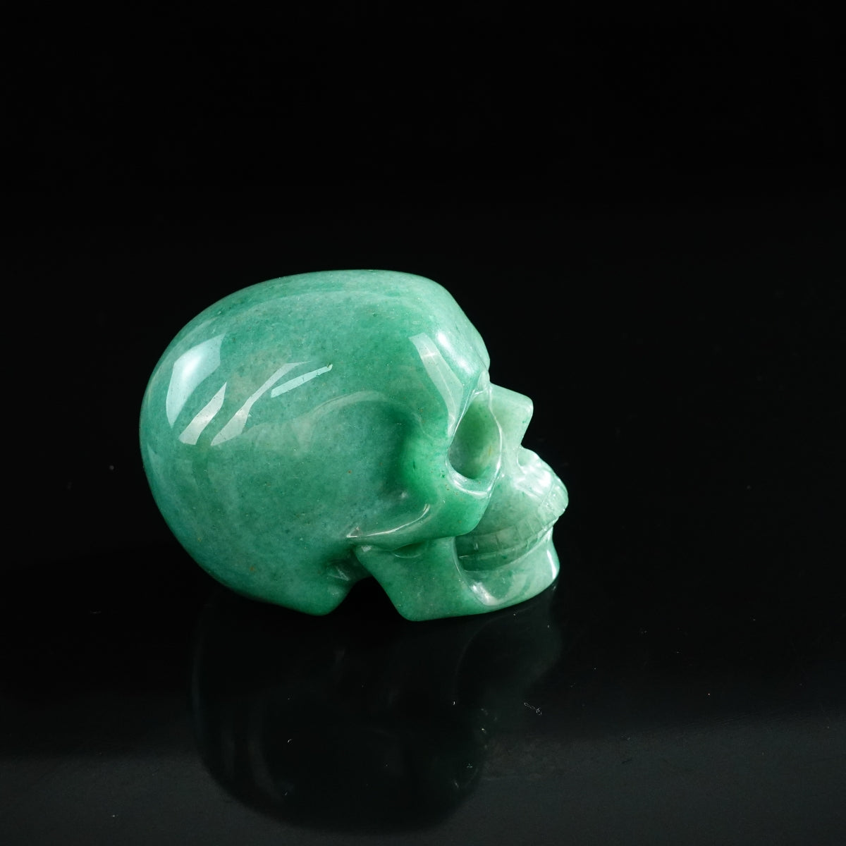 3.0" Green Aventurine Crystal Skull Carving - Unique Piece #GA01