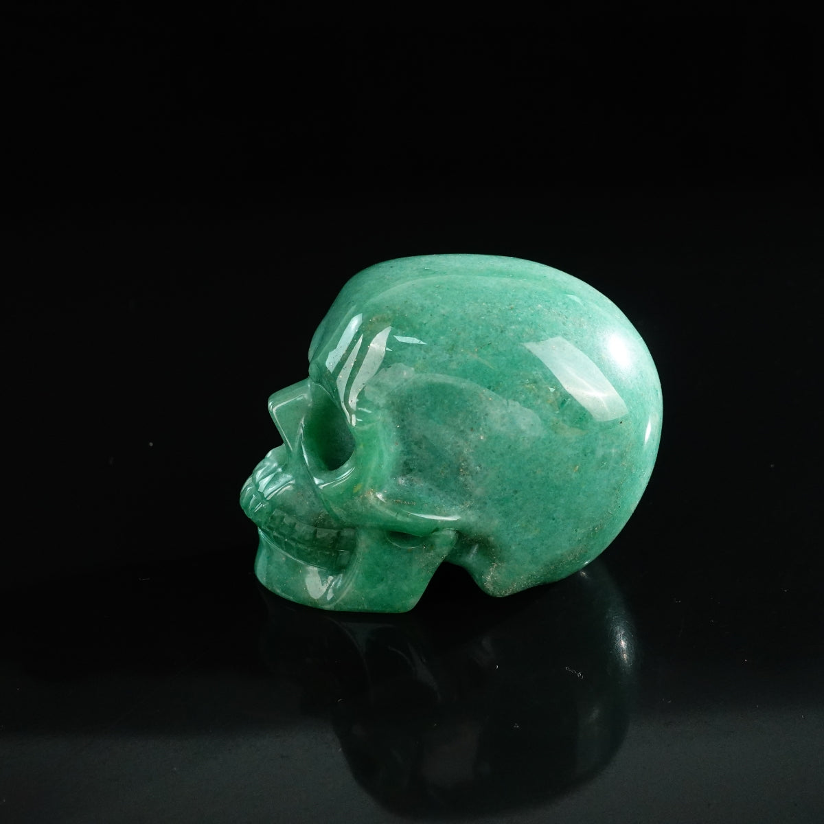3.0" Green Aventurine Crystal Skull Carving - Unique Piece #GA01