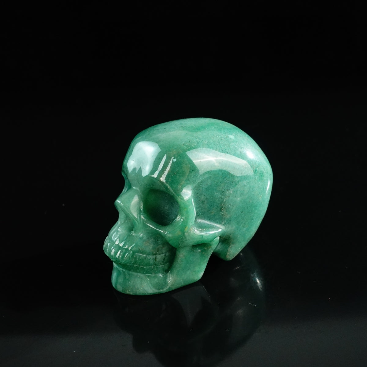3.0" Green Aventurine Crystal Skull Carving - Unique Piece #GA01