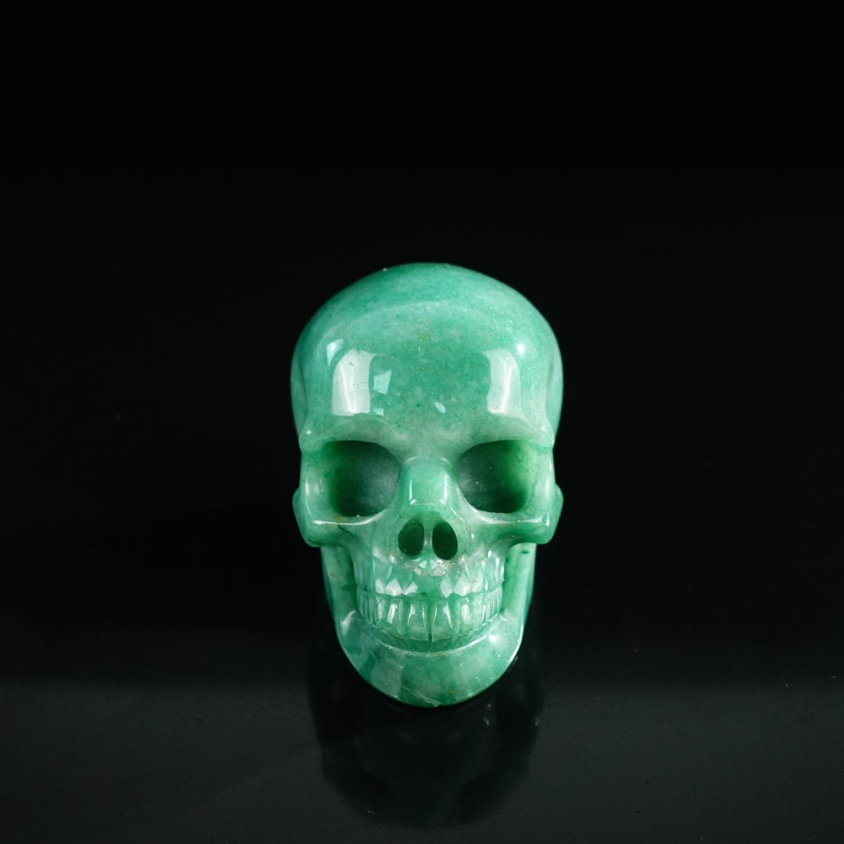 3.0" Green Aventurine Crystal Skull Carving - Unique Piece #GA02