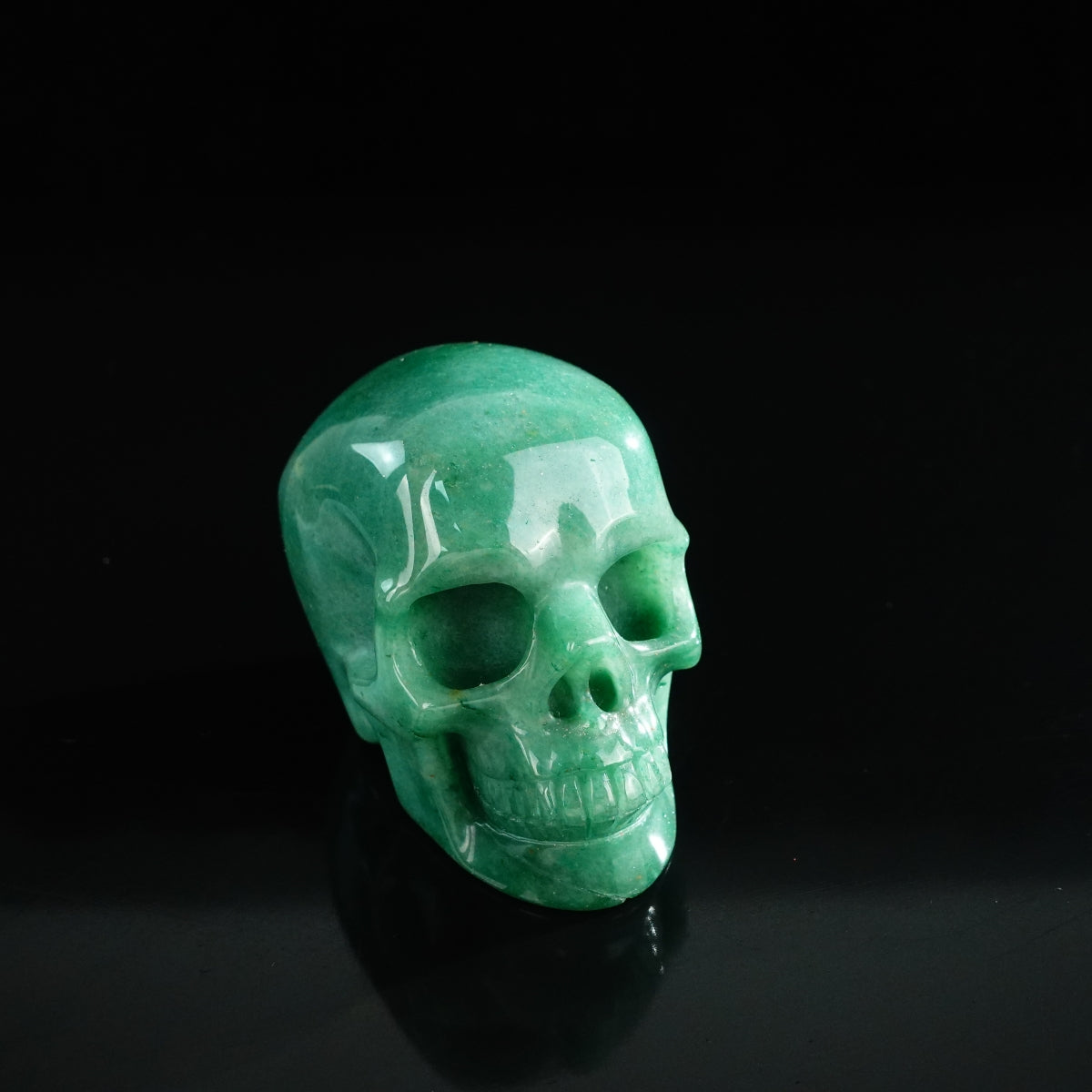 3.0" Green Aventurine Crystal Skull Carving - Unique Piece #GA02