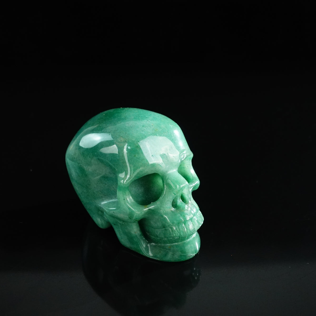 3.0" Green Aventurine Crystal Skull Carving - Unique Piece #GA02