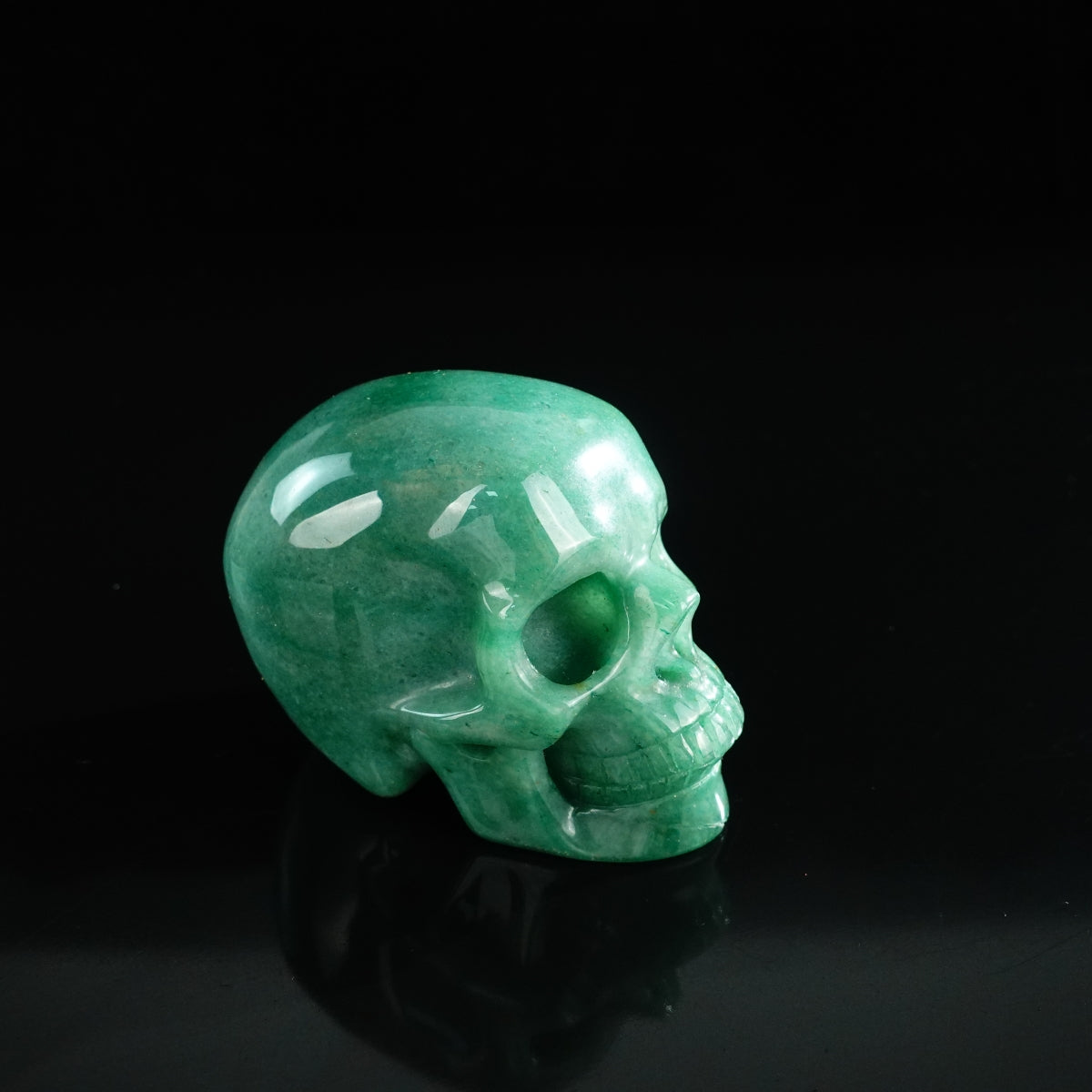 3.0" Green Aventurine Crystal Skull Carving - Unique Piece #GA02