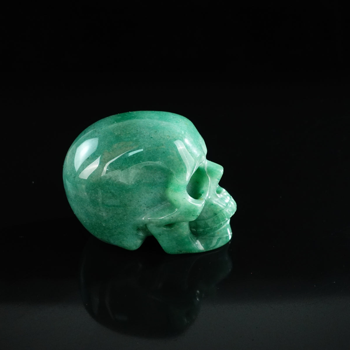 3.0" Green Aventurine Crystal Skull Carving - Unique Piece #GA02