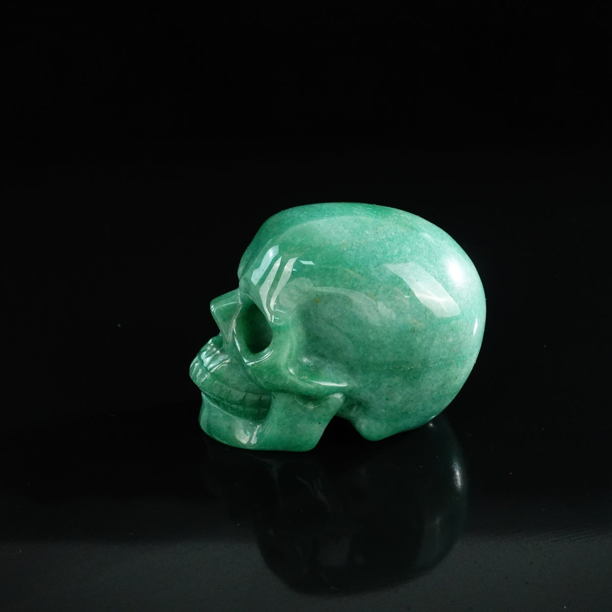 3.0" Green Aventurine Crystal Skull Carving - Unique Piece #GA02