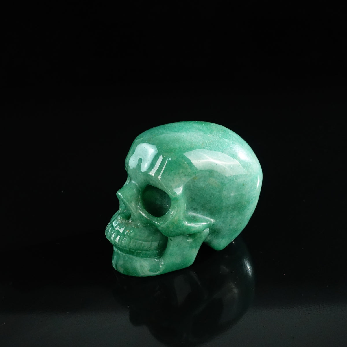 3.0" Green Aventurine Crystal Skull Carving - Unique Piece #GA02