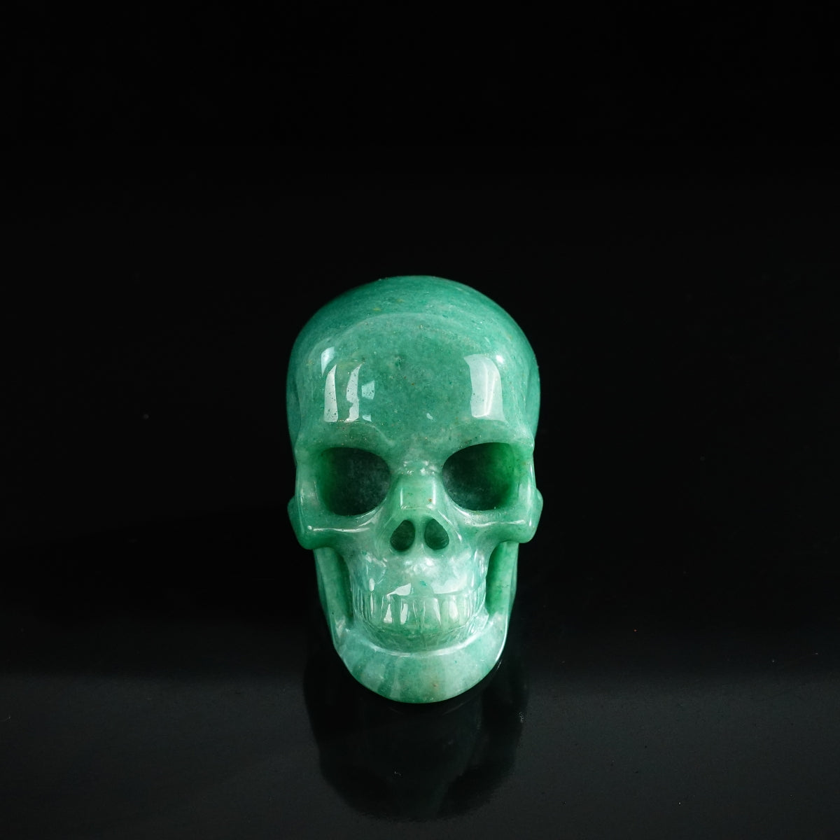 3.0" Green Aventurine Crystal Skull Carving - Unique Piece #GA03
