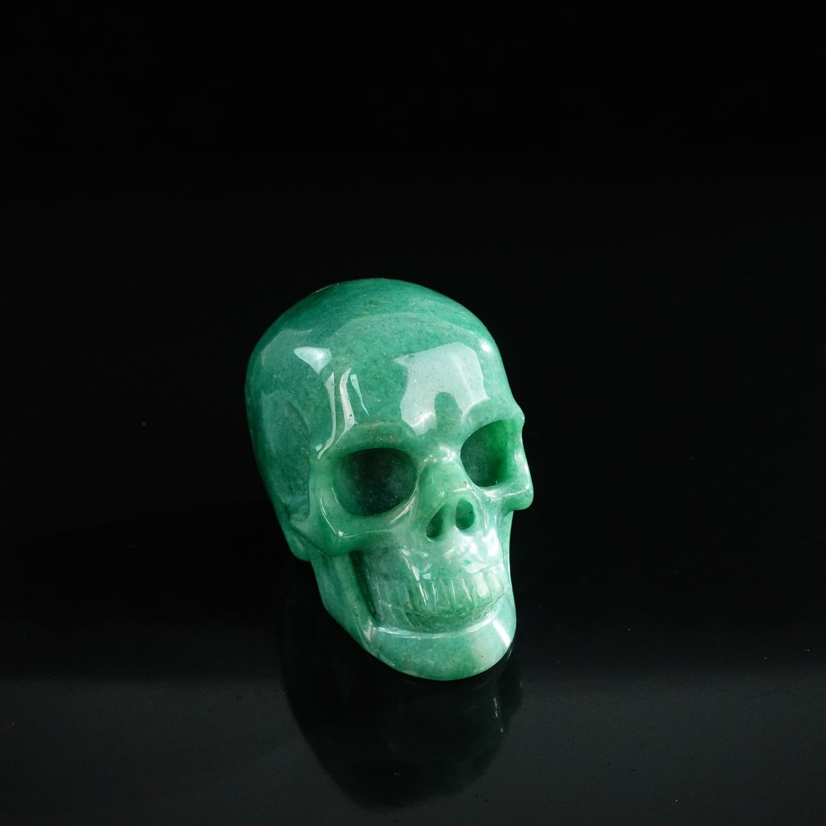 3.0" Green Aventurine Crystal Skull Carving - Unique Piece #GA03