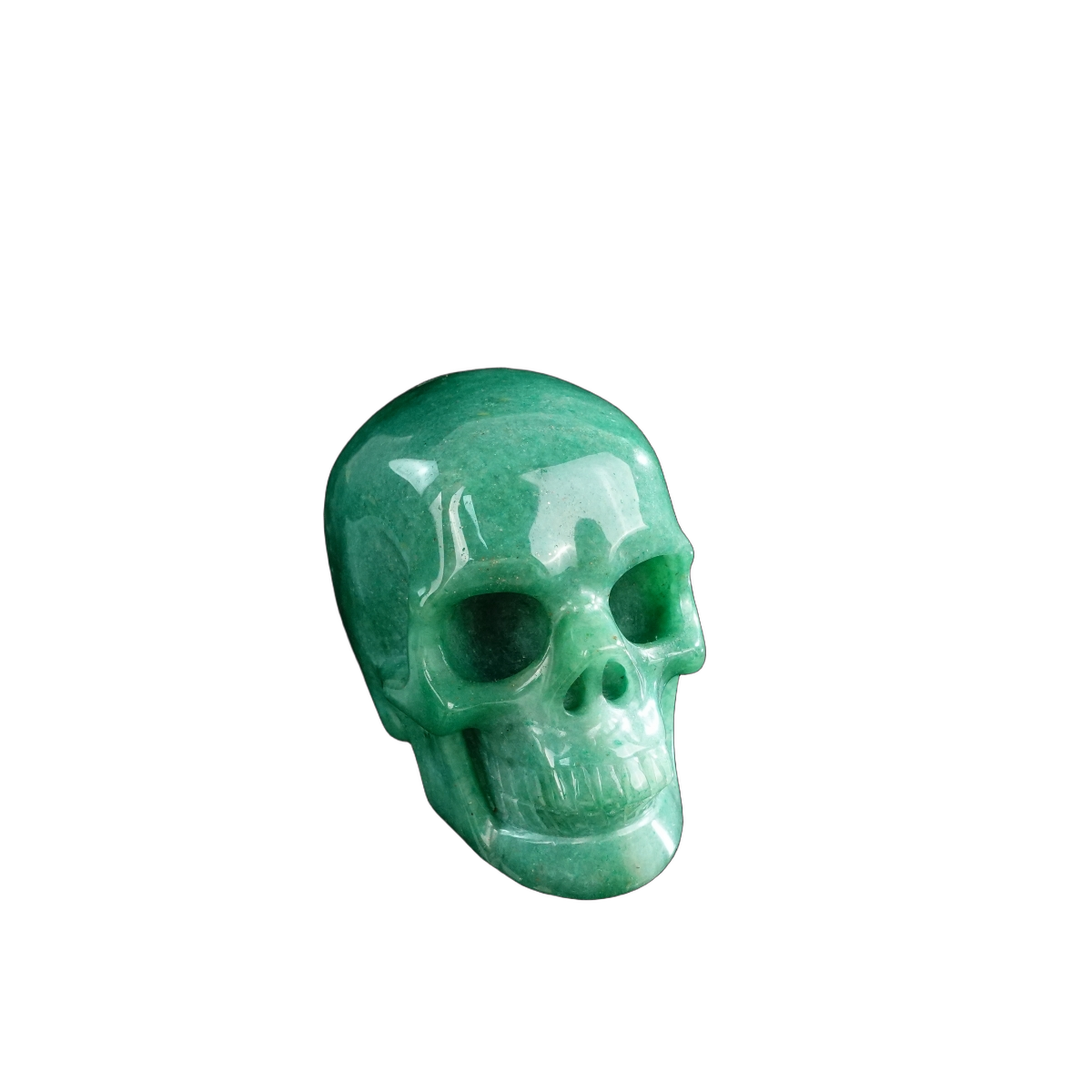 3.0" Green Aventurine Crystal Skull Carving - Hand Carved Decor