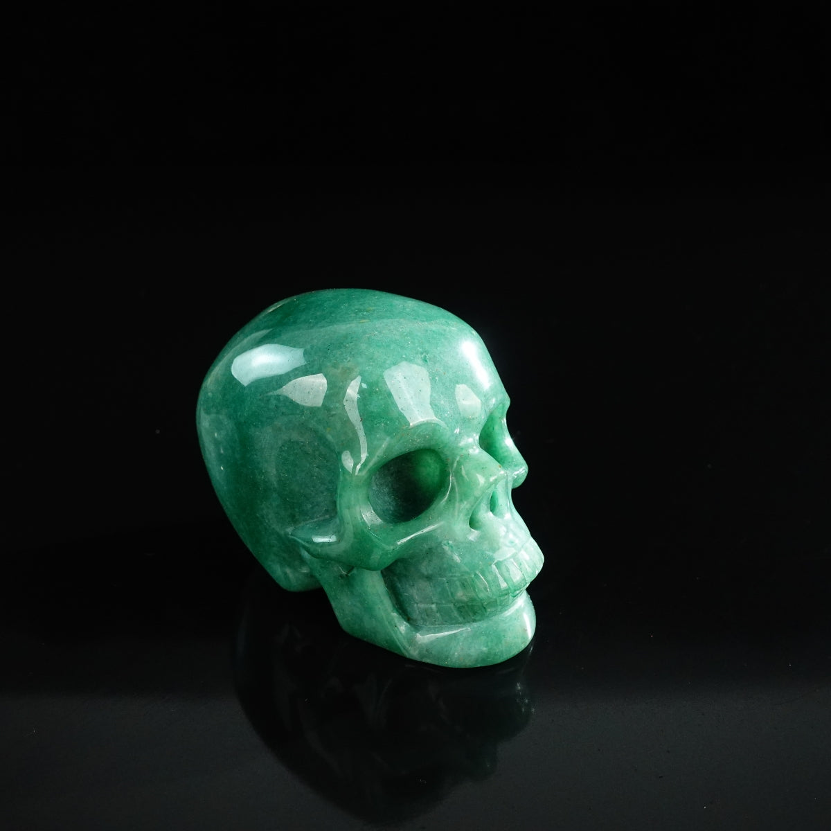 3.0" Green Aventurine Crystal Skull Carving - Unique Piece #GA03