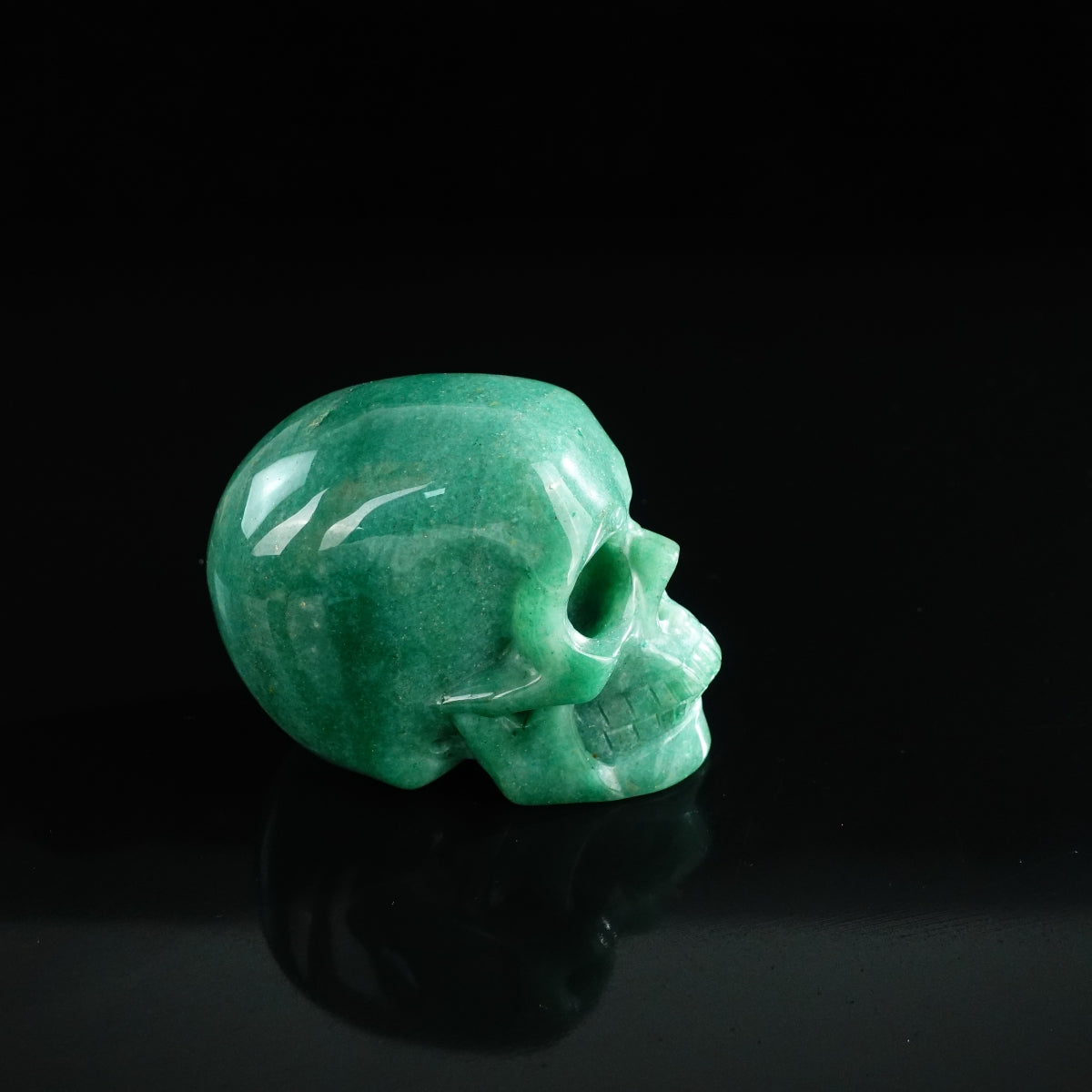 3.0" Green Aventurine Crystal Skull Carving - Unique Piece #GA03
