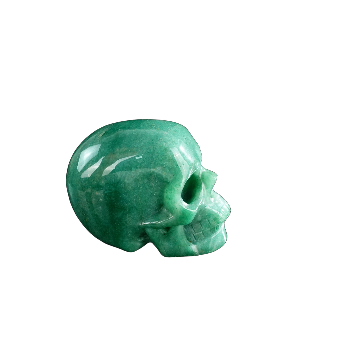 3.0" Green Aventurine Crystal Skull Carving - Hand Carved Decor