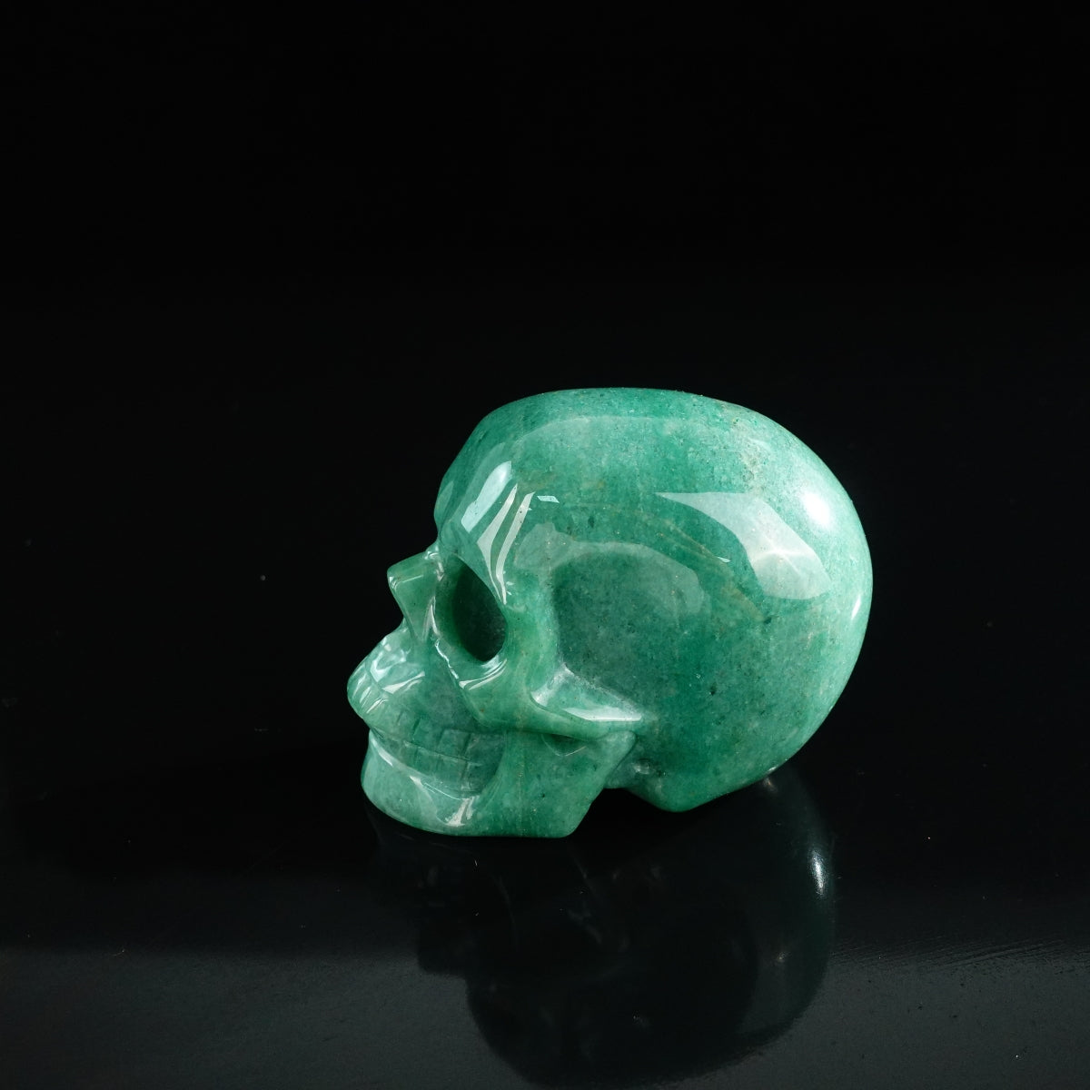 3.0" Green Aventurine Crystal Skull Carving - Unique Piece #GA03