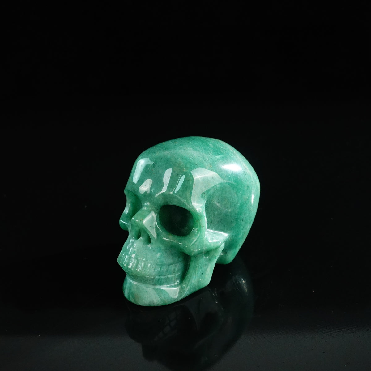 3.0" Green Aventurine Crystal Skull Carving - Unique Piece #GA03