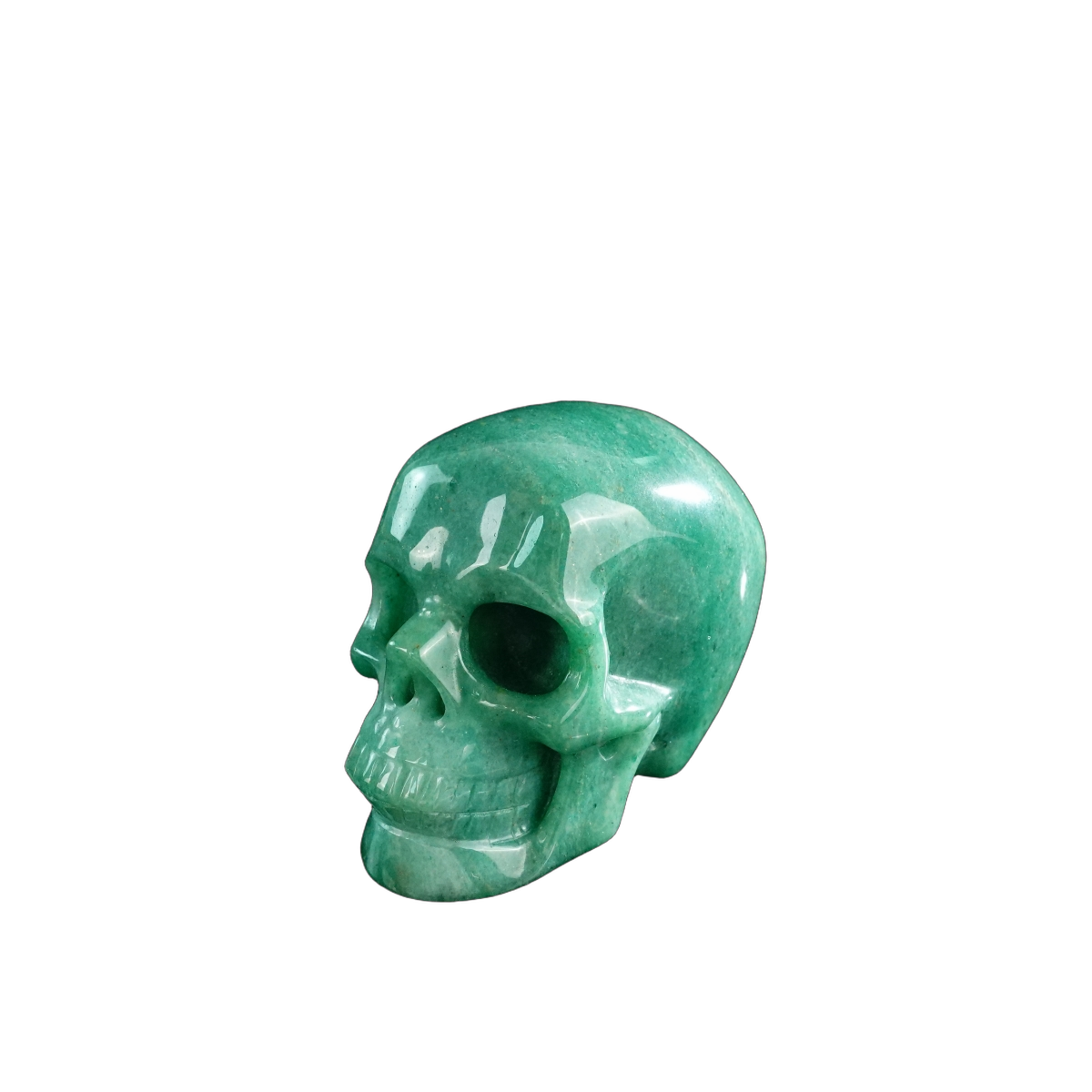 3.0" Green Aventurine Crystal Skull Carving - Hand Carved Decor