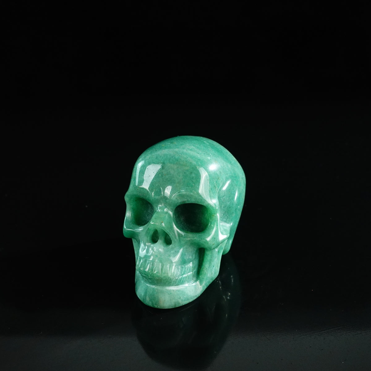 3.0" Green Aventurine Crystal Skull Carving - Unique Piece #GA03