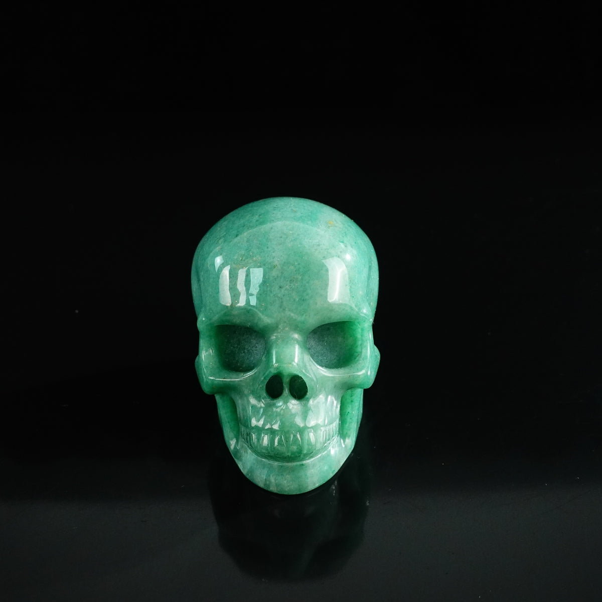 3.0" Green Aventurine Crystal Skull Carving - Unique Piece #GA04