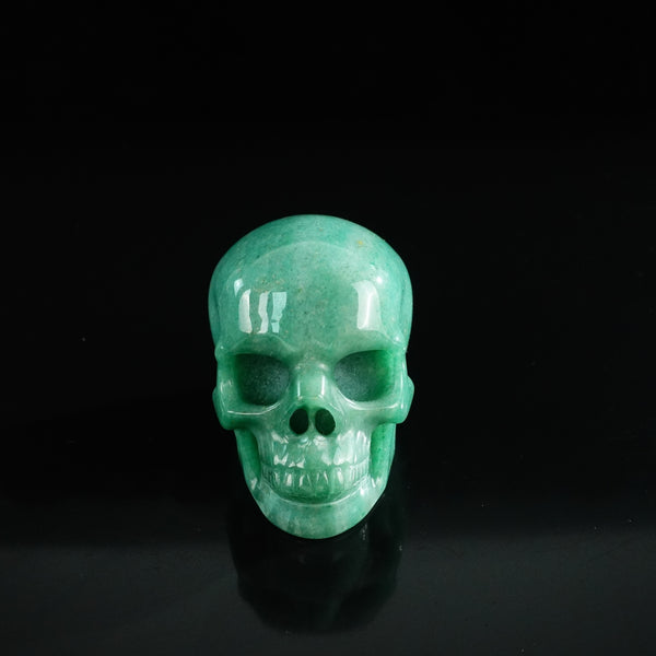 3.0" Green Aventurine Crystal Skull Carving - Unique Piece #GA04