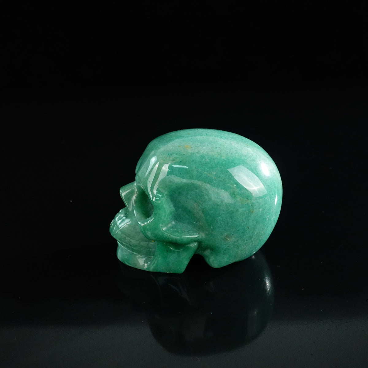 3.0" Green Aventurine Crystal Skull Carving - Unique Piece #GA04