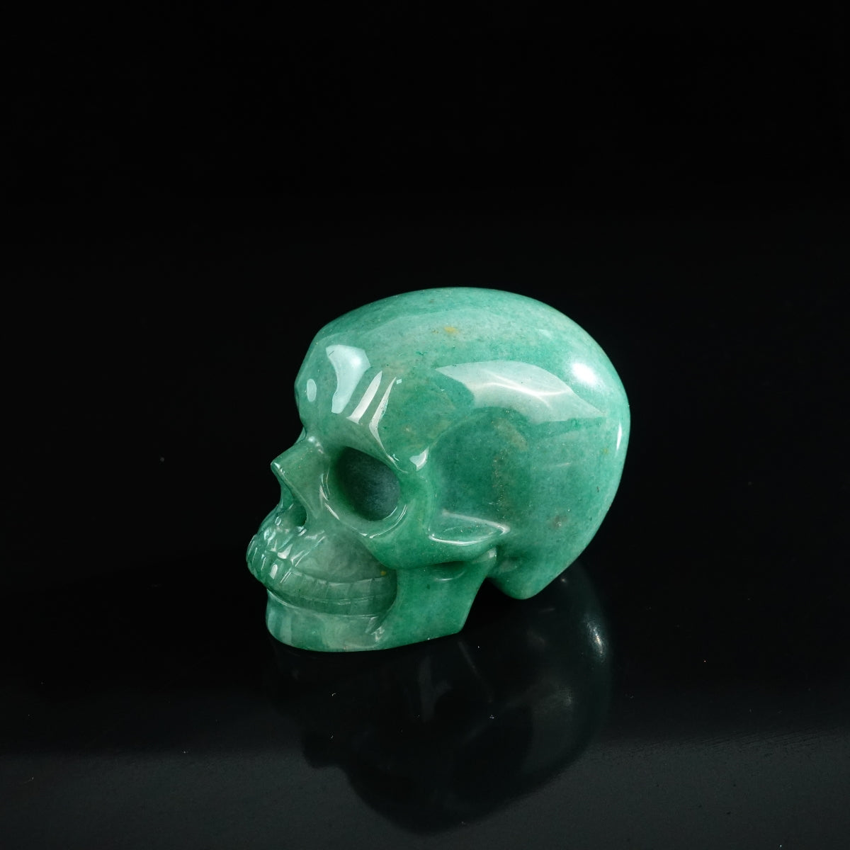 3.0" Green Aventurine Crystal Skull Carving - Unique Piece #GA04