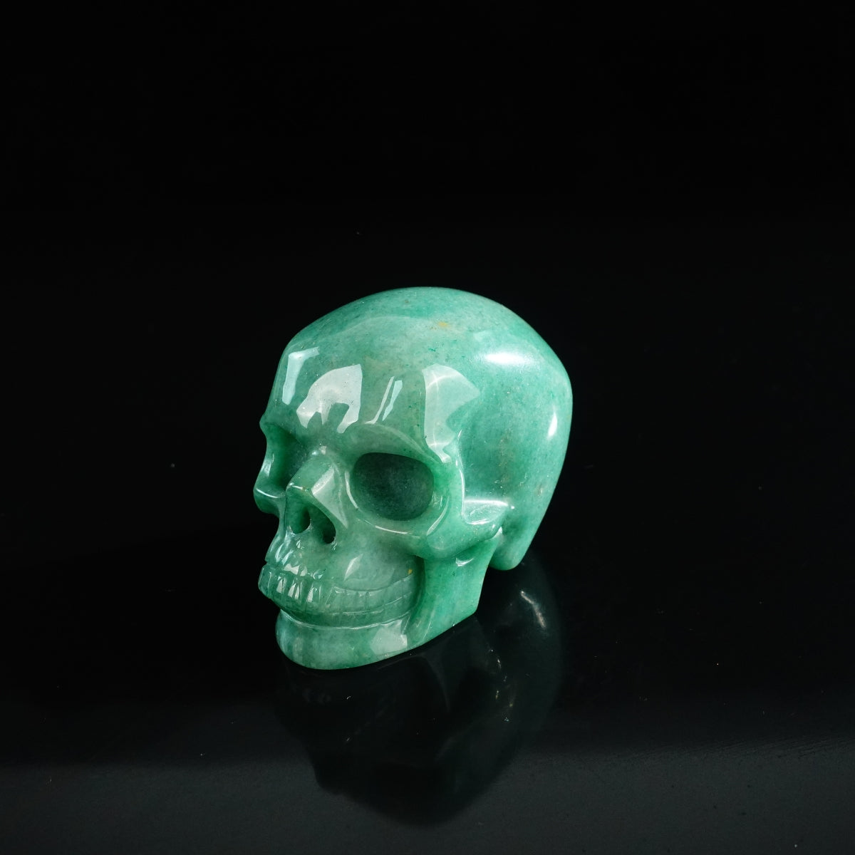 3.0" Green Aventurine Crystal Skull Carving - Unique Piece #GA04