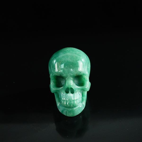 3.0" Green Aventurine Crystal Skull Carving - Unique Piece #GA05