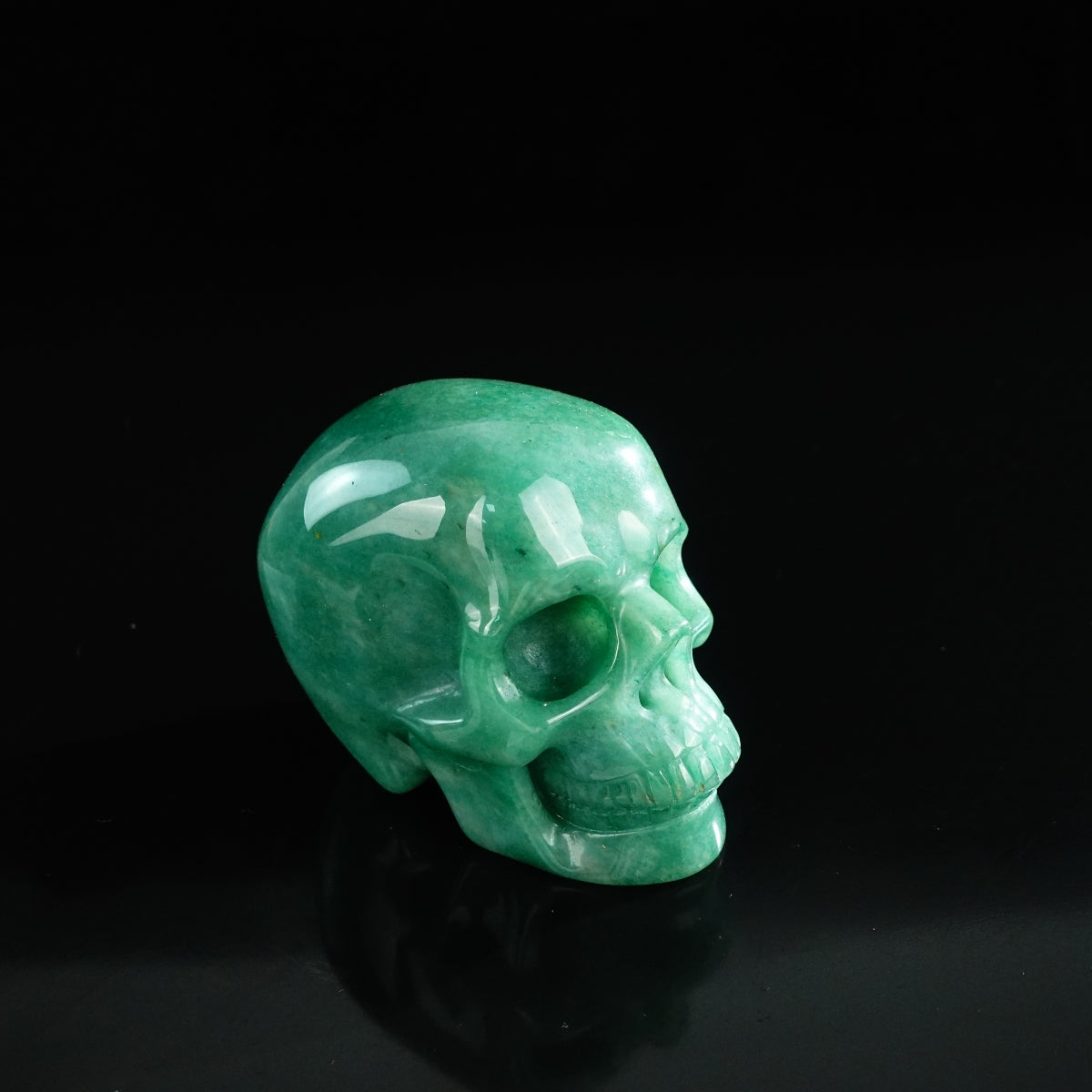 3.0" Green Aventurine Crystal Skull Carving - Unique Piece #GA05