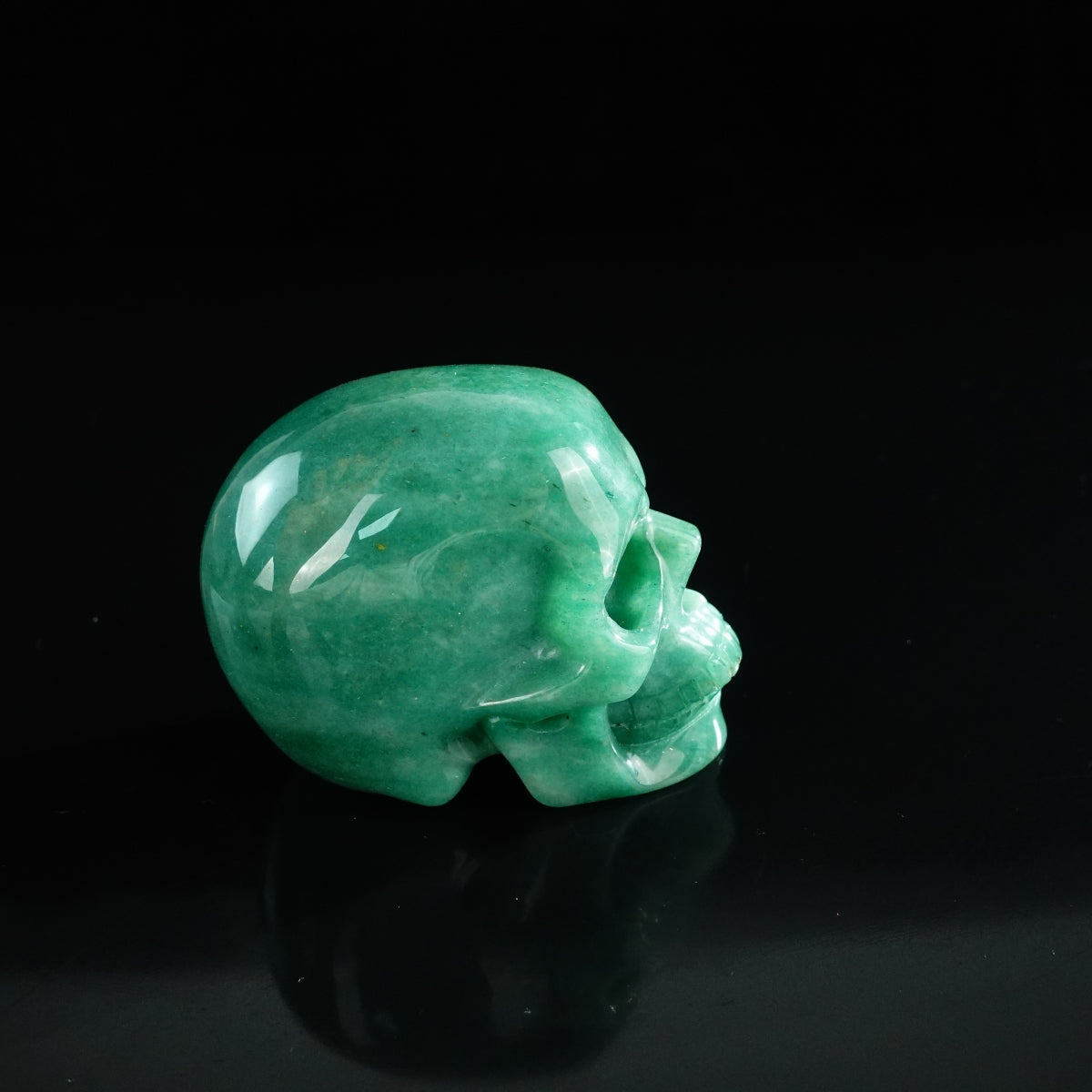 3.0" Green Aventurine Crystal Skull Carving - Unique Piece #GA05