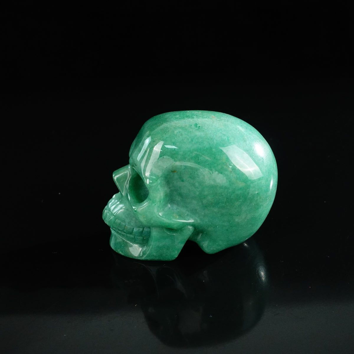 3.0" Green Aventurine Crystal Skull Carving - Unique Piece #GA05