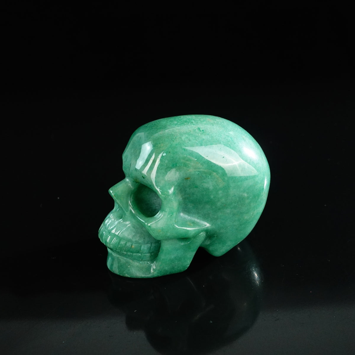 3.0" Green Aventurine Crystal Skull Carving - Unique Piece #GA05