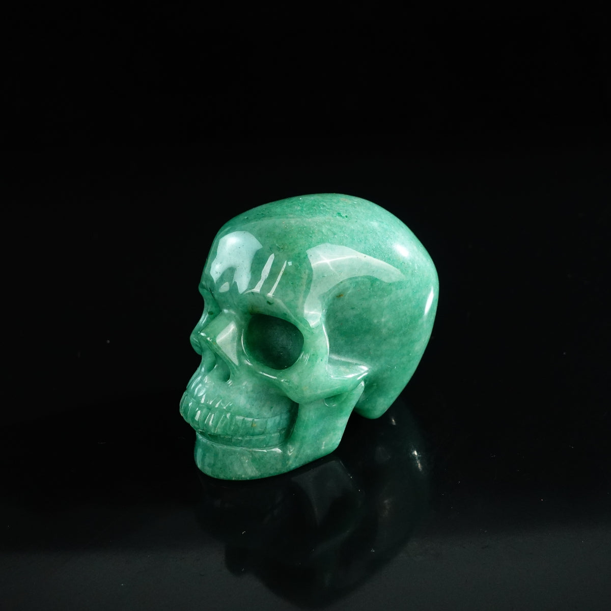 3.0" Green Aventurine Crystal Skull Carving - Unique Piece #GA05