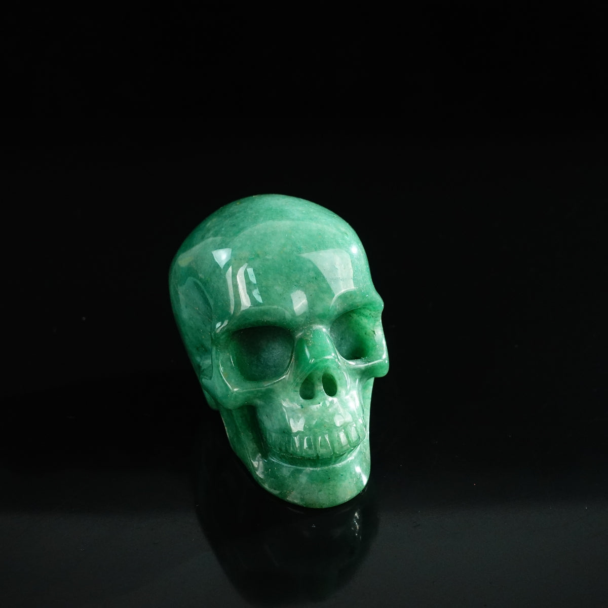 3.0" Green Aventurine Crystal Skull Carving - Unique Piece #GA06
