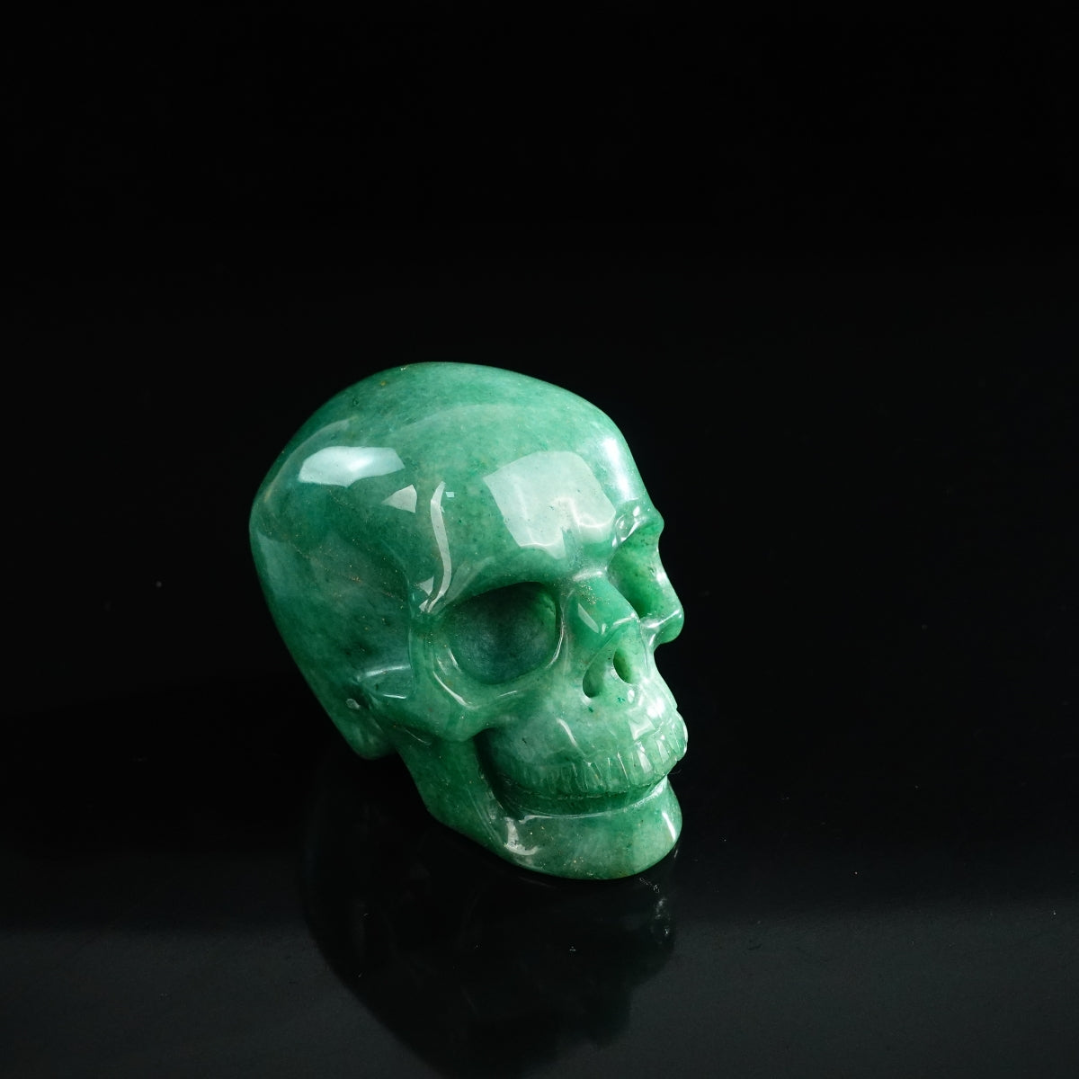 3.0" Green Aventurine Crystal Skull Carving - Unique Piece #GA06